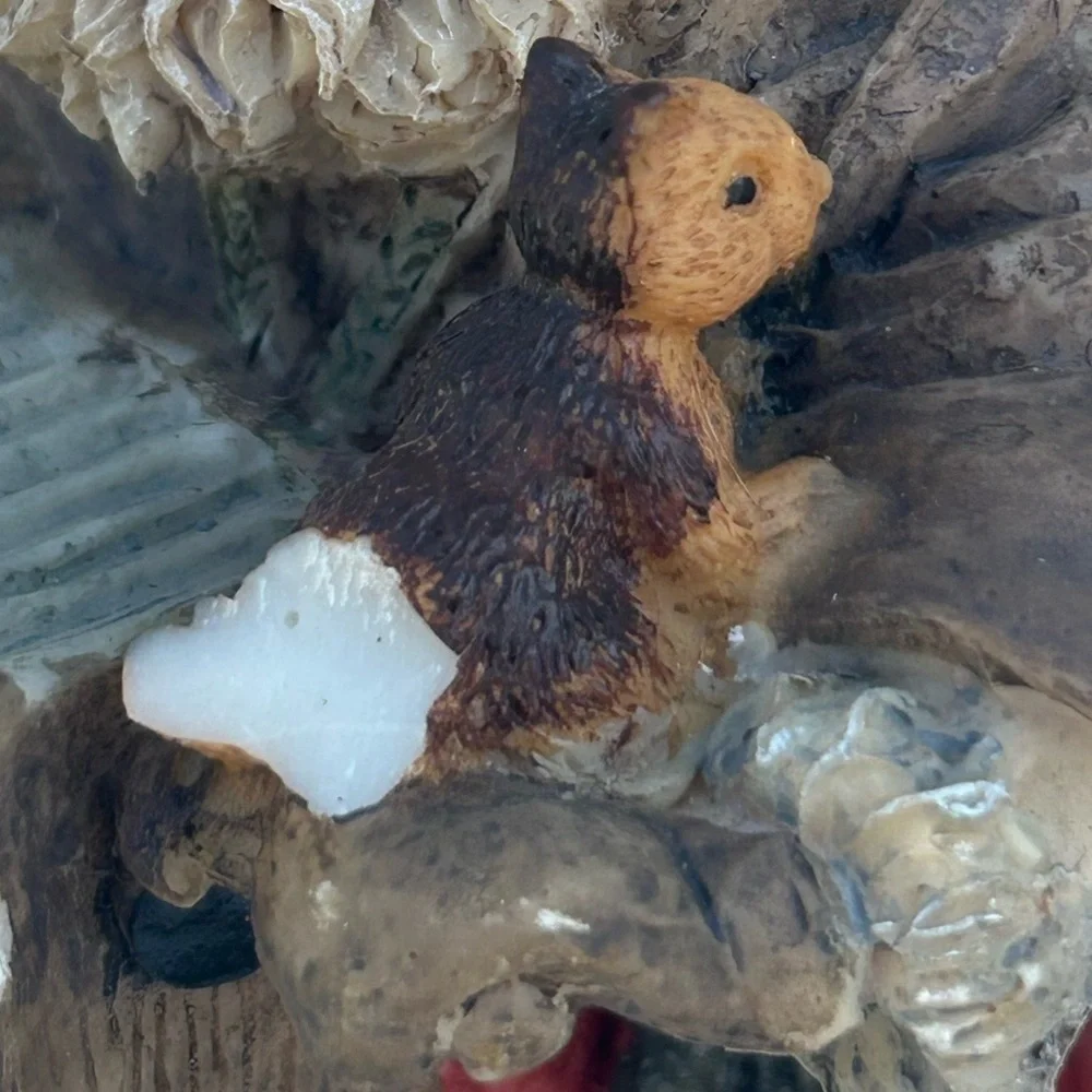 Vintage World Bazaars Old World Santa Figurine With Squirrel Christmas Decor
